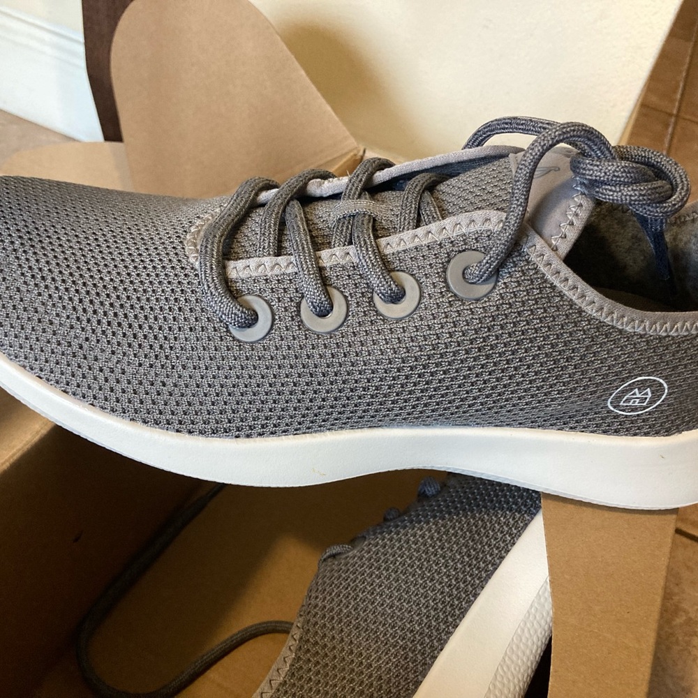 Allbirds Gray and White Sneakers Lightweight Breathable Design